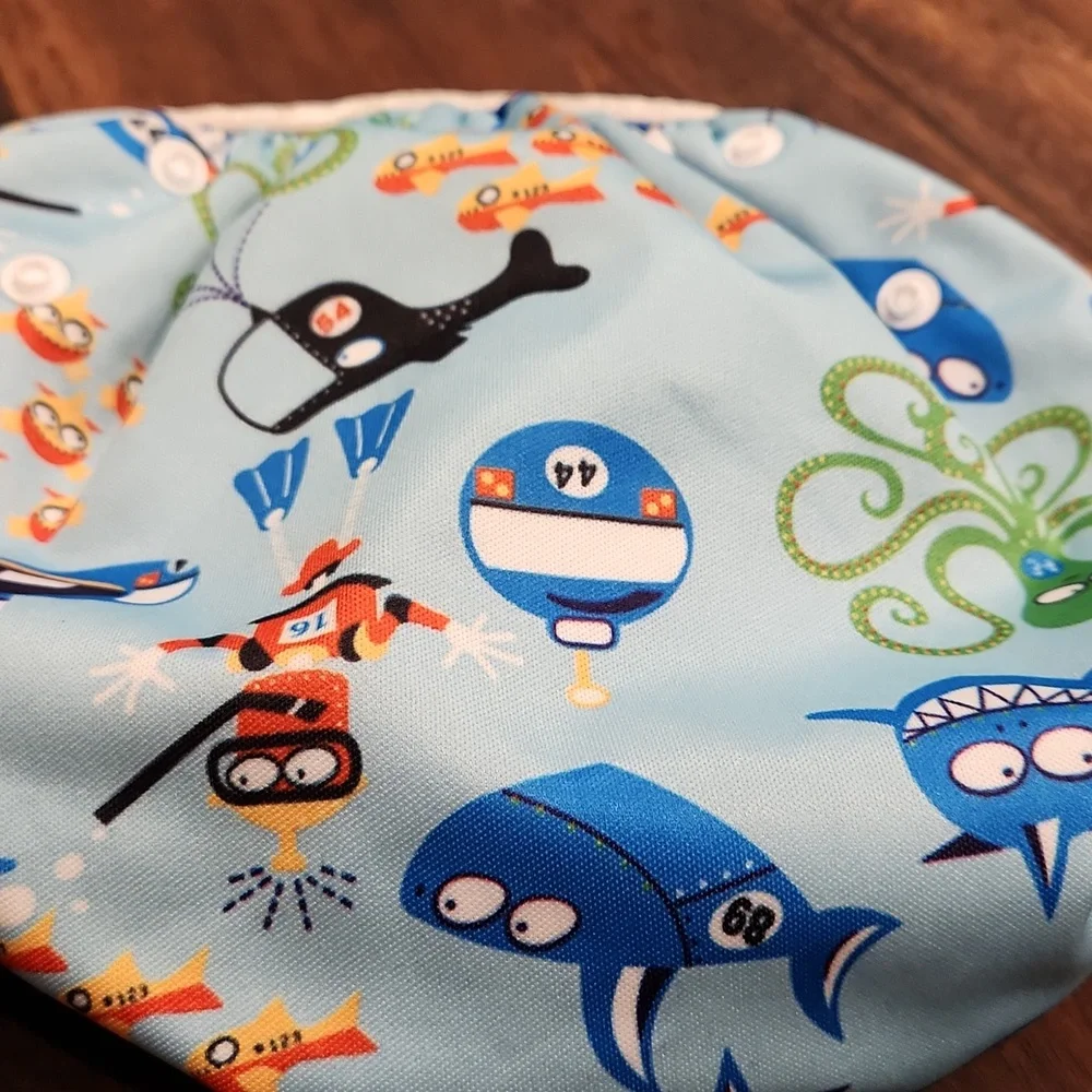 Blue Kids Swim Diaper/ Reusable Diaper Linner